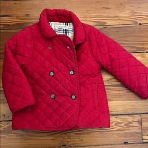 Kids Red Quilted Jacket